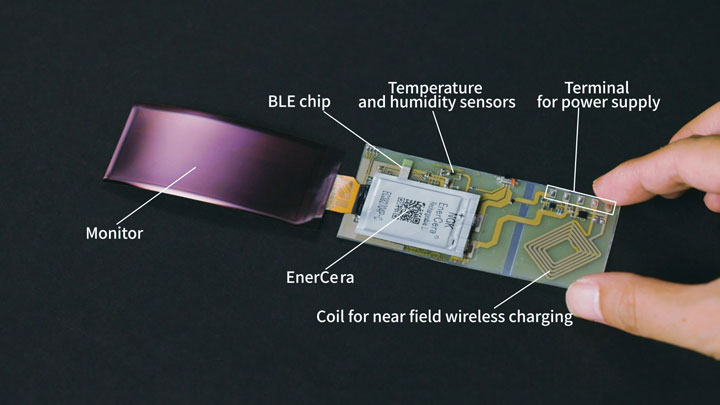 Flexible sensor tag that supports non-contact power supply and can be attached to curved surfaces (Collaboration with Innolux Japan Co., Ltd.)