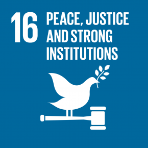 16 Promote peaceful and inclusive societies for sustainable development, provide access to justice for all, and build effective, accountable and inclusive institutions at all levels