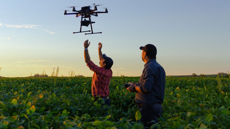 Drone flying