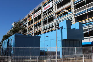 External View of the NAS battery system installed at LaLaport KASHIWANOHA