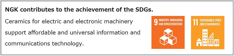 NGK contributes toward achievement of the SDGs.