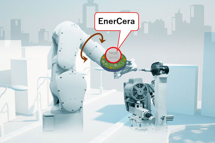EnerCera used as a backup power supply