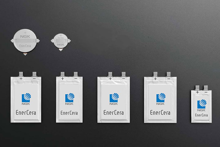 lithium-ion rechargeable batteries EnerCera