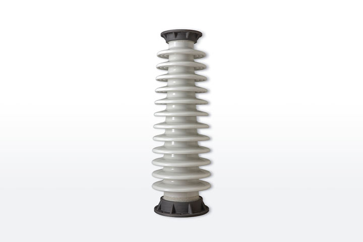 Hollow insulators carry electricity safely into the equipment