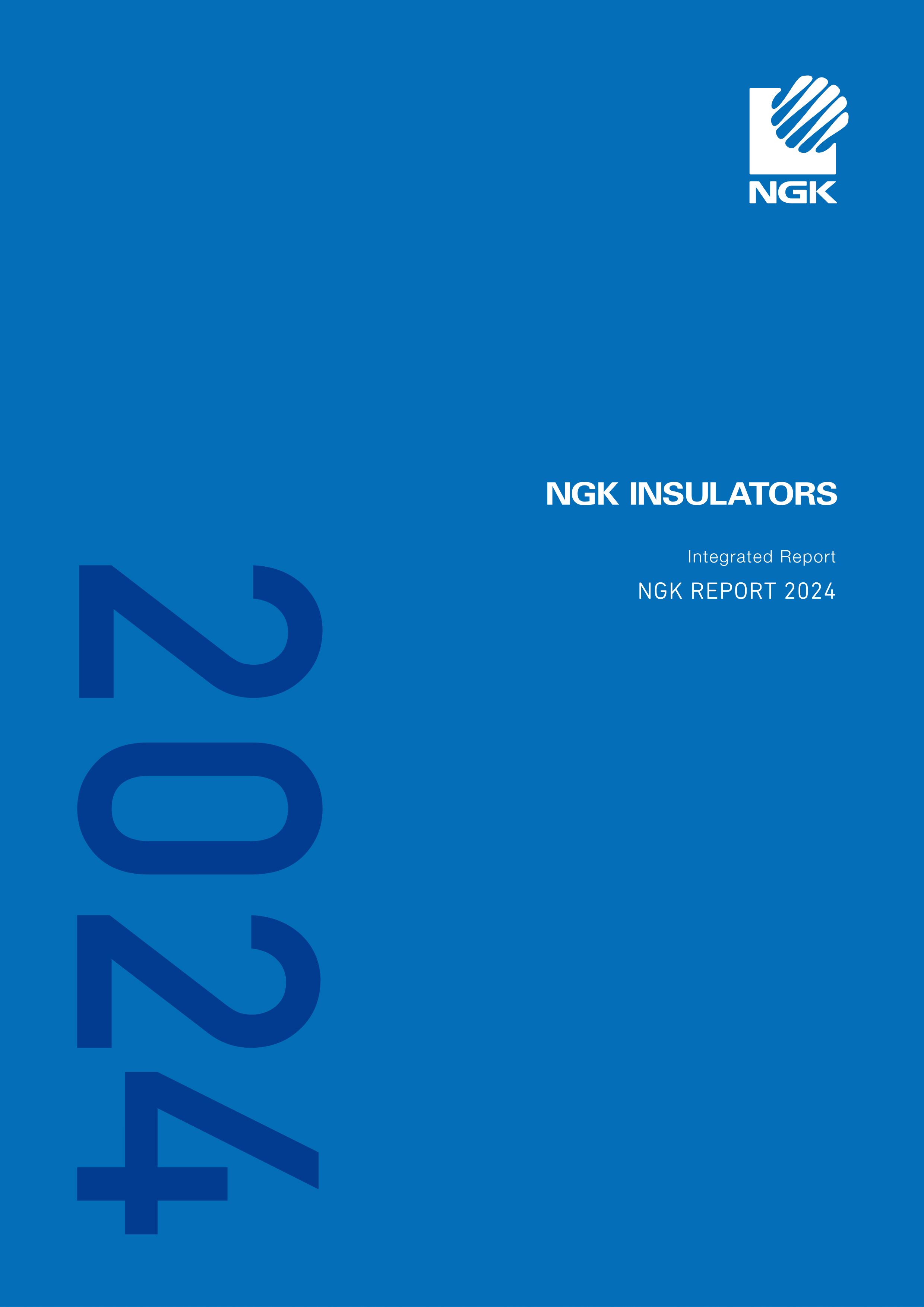 This image shows the cover of the NGK Report 2024.