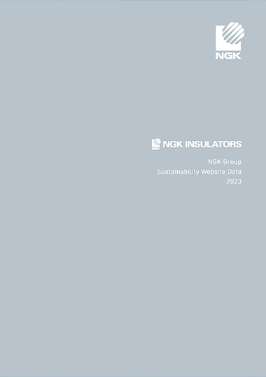 This image shows the cover of the NGK Group Sustainability Website Data 2023.