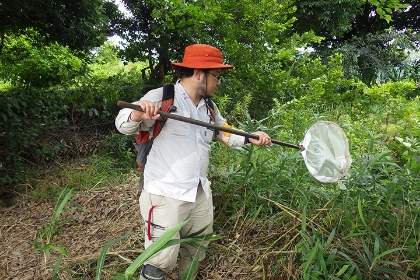 This is a photograph of biological survey conducted at recreational facility in the suburbs of Nagoya