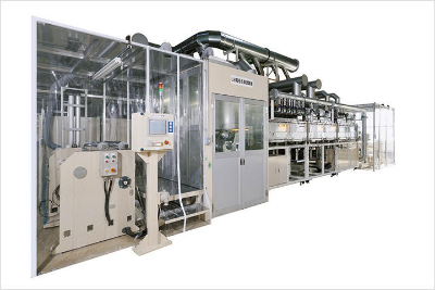 This is a photograph of Wavelength Control Drying System. Drying times are cut to roughly half or more compared to conventional methods.