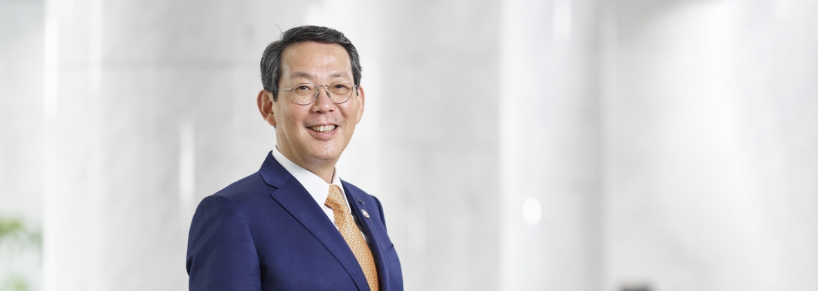A photograph of Shigeru Kobayashi, President of NGK Insulators, Ltd.