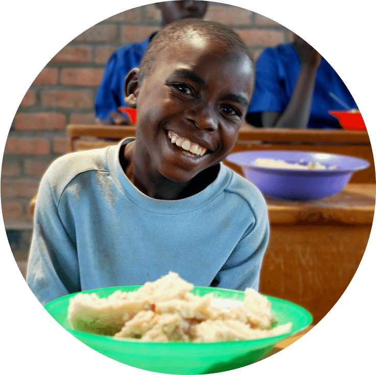 Company cafeterias providing meals to children around the world